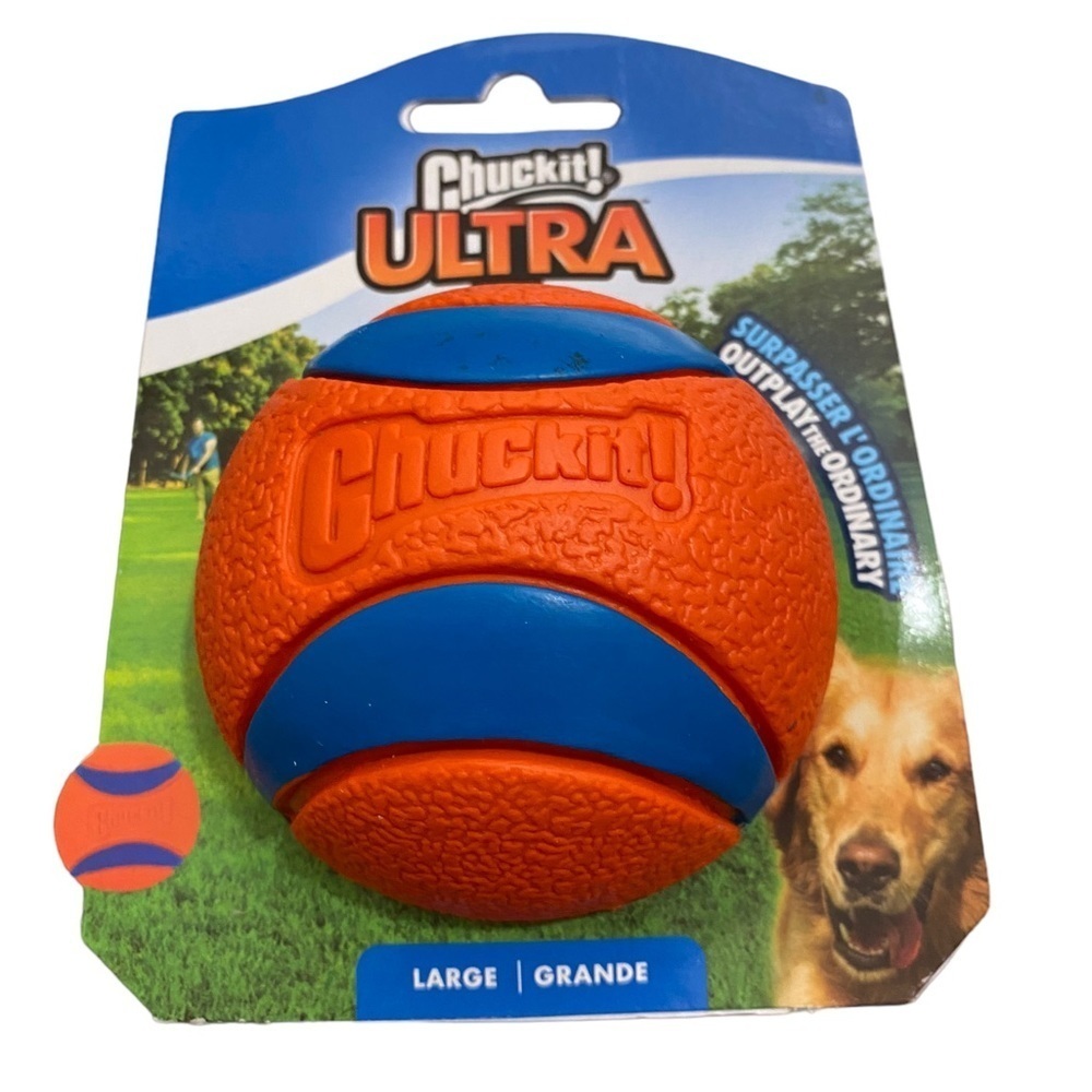 Chuck It Ultra Ball Size Large Orange Blue Floats Ultra Bounce